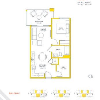 UNIT 1407 VANTAGE! BRAND NEW UNITS. 1 bedroom, 1 bathroom + den. - Photo 4