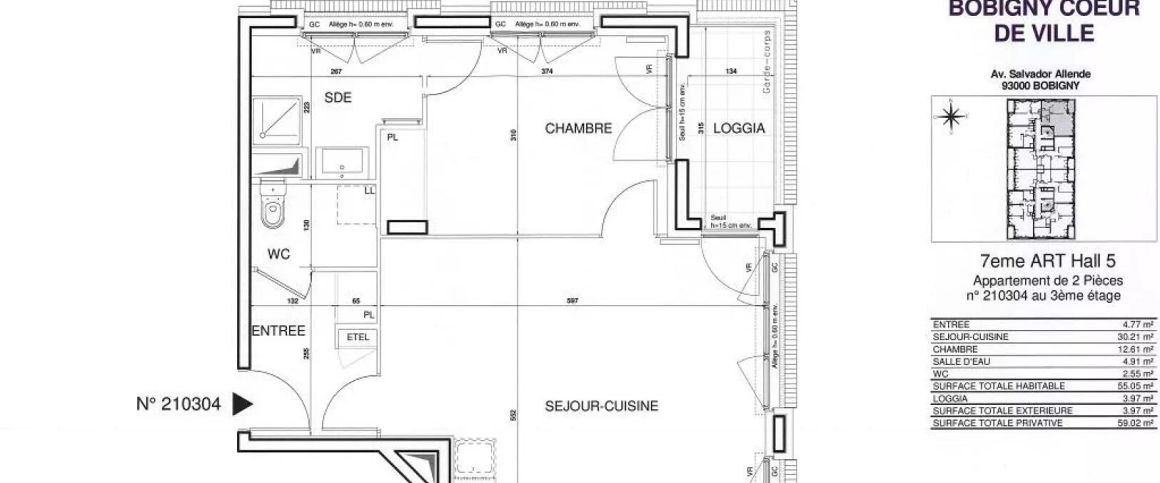 location Appartement T2 DE 55.4m² À BOBIGNY - Photo 1