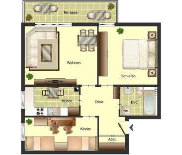 Demnächst frei! 3-Zimmer-Wohnung in Köln Weiß - Photo 1