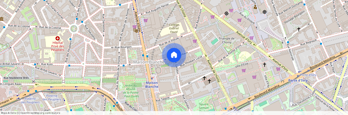 Rue Caillaux, entre Avenue d'Italie et Avenue de Choisy 75013 Paris (13e arrondissement)