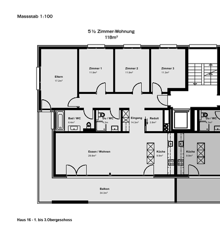 5.5-Zimmer-Familienwohnung mit moderner Ausstattung - Foto 5