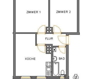 Gemütliche Zwei-Zimmer-Wohnung in zentraler Lage - Photo 2