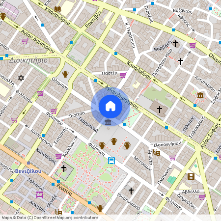 Μακεδονικής Αμύνης, 13, Θεσσαλονίκη, 54631, Ελλάδα (54631), Ρωμαϊκή Αγορά - Βενιζέλου - Ιστορικό Κέντρο (Κέντρο Θεσσαλονίκης)