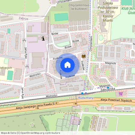 ul. Fiołków, Ruda, Ruda Śląska, śląskie