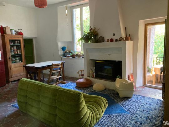 Mas ancien rénové, avec terrain autour, jardin ombragé à l’arrière, jardin avec mazet à l’avant - Photo 1