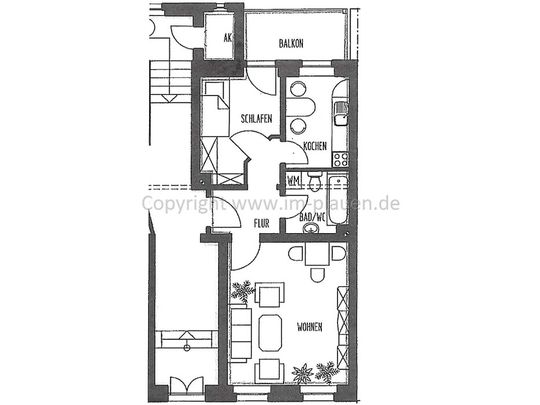 2 Zimmer Singlewohnung in Plauen zur Miete - Stadtzentrum - mit Balkon und Badewanne - Foto 1