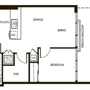 Big Balcony and Deck, A/C at Modern Living ,Downtown - $2,700/month - Photo 2