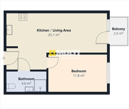 Dwa pokoje z garażem na strzeżonym osiedlu - Zdjęcie 2