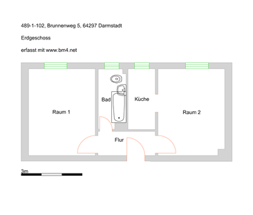 Helle Zwei-Zimmer-Wohnung im Erdgeschoss ab sofort zu vermieten! - Photo 2