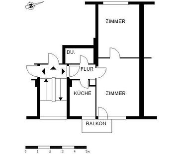 Renovierte 2-Zimmer-Wohnung mit Balkon - Foto 4