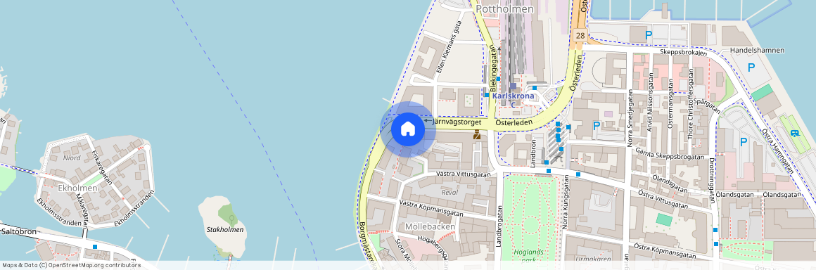 Pottholmen, Karlskrona, Blekinge, Järnvägstorget 15