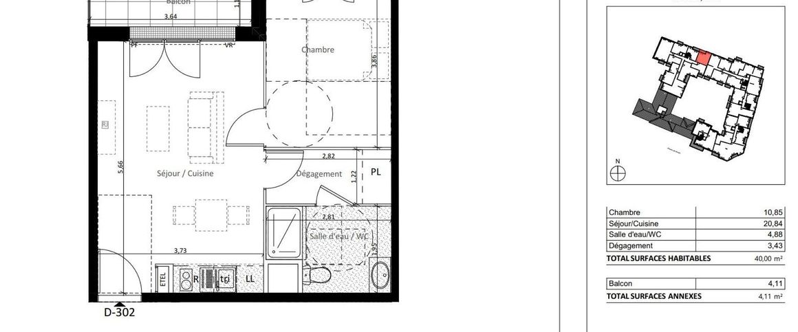 location Appartement T2 DE 40m² À MONTHLERY - Photo 1