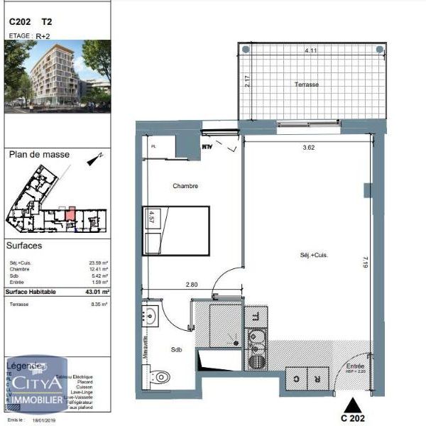 Location Appartement 2 pièces 43m² MARSEILLE 6ème - Photo 2