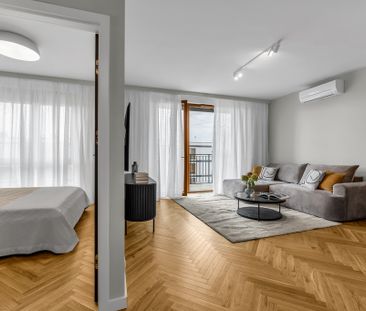 Nowoczesne mieszkanie 48 m2, Handelsmana, Wilanów. - Фото 4