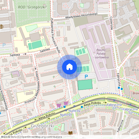 Pułkownika Francesco Nullo 12, Kraków, Grzegórzki