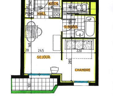 Location Appartement 1 pièce 23m² - Photo 6