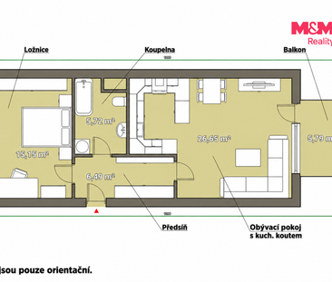 Pronájem bytu 2+kk 58 m² - Photo 1