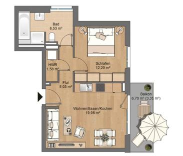 Moderne 2 Zimmer Wohnung - Foto 1