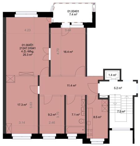 City-adjacent 4-ZW with 95 m² in the 4th floor with balcony - Photo 5