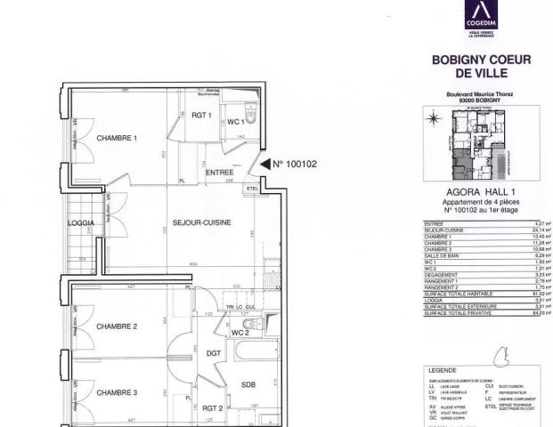 location Appartement T4 DE 80.8m² À BOBIGNY - Photo 1