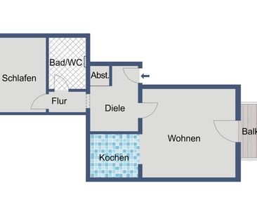 WBS über 60 m² erforderlich - Ruhig gelegene Wohnung mit Balkon - Photo 4