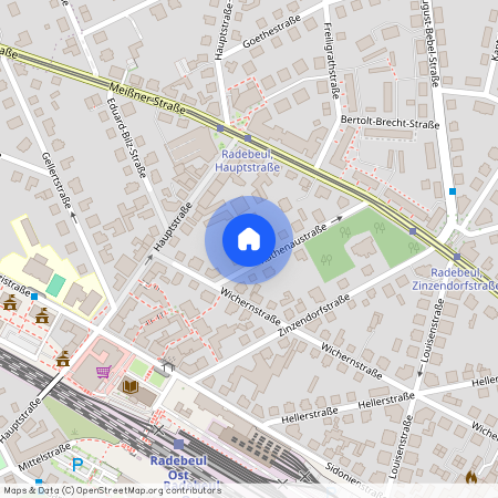 Lage, Rathenaustraße 4, 01445 Radebeul