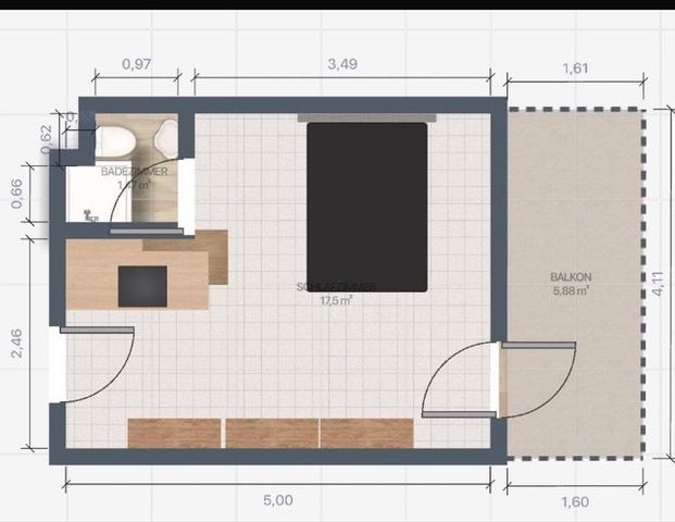 Apartment NUR an Studenten zum 1.12.2025 - Foto 1
