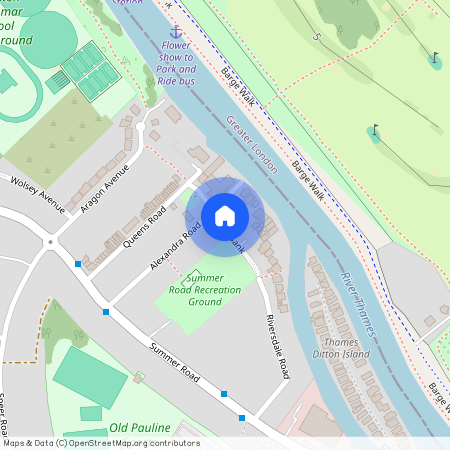 River Bank, Thames Ditton, KT7, London