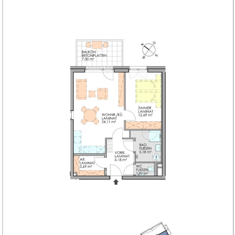 Attraktiv gelegene 2-Zimmerwohnung mit Balkon - Top 22 - Photo 2