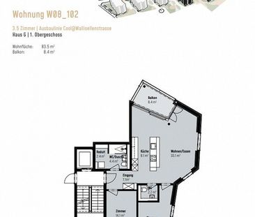 3.5-Zimmer Neubauwohnung in der Überbauung «7 Lerchen» - Ihr modern... - Foto 6