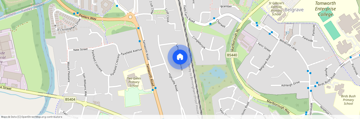 Lansdowne Crescent, Tamworth, Staffordshire, B77