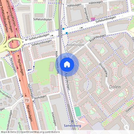 Åsgärdevägen, Enskededalen