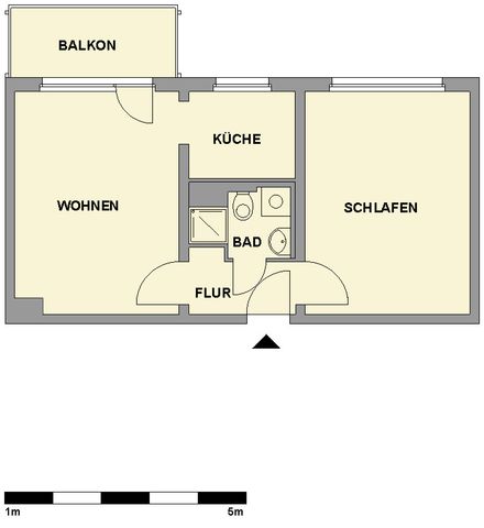 2-Raum-Erdgeschosswohnung mit Balkon - Photo 3