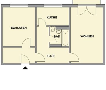 Große 2-Raum-Erdgeschosswohnung mit Balkon - Photo 4