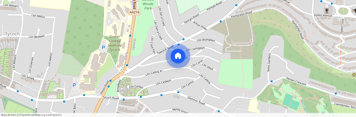 Lon Gwynfryn, Swansea, Sketty, SA2