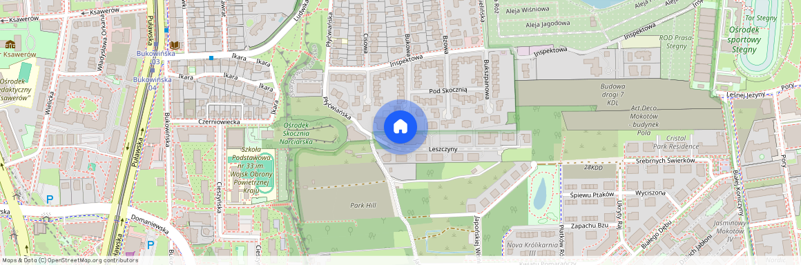 ul. Leszczyny, Stegny, Mokotów, Warszawa, mazowieckie