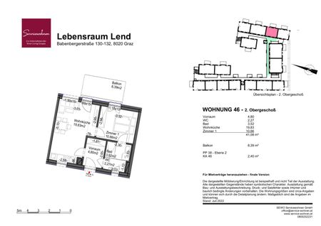 Lebensraum Lend - 2-Zimmer-Wohnung mit Balkon [GF,BS] - Photo 4