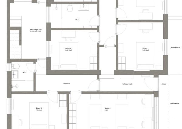 Quarto em vivenda renovada no centro de Braga a 10min da UM