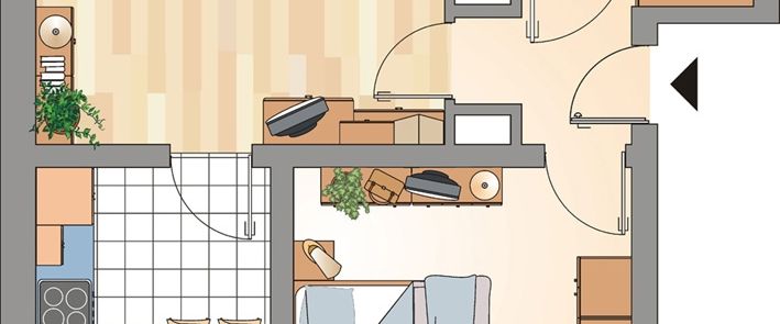 Demnächst frei! 2-Zimmer-Wohnung in Gelsenkirchen Resser Mark - Photo 1