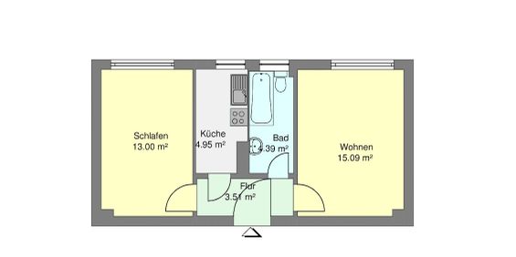 Schöne 2 Zimmerwohnung im Althoffblock - Foto 3