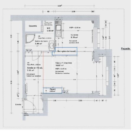 Appartement T1 de 36,59m² - Rue Raulin Lyon 7ème - Photo 3
