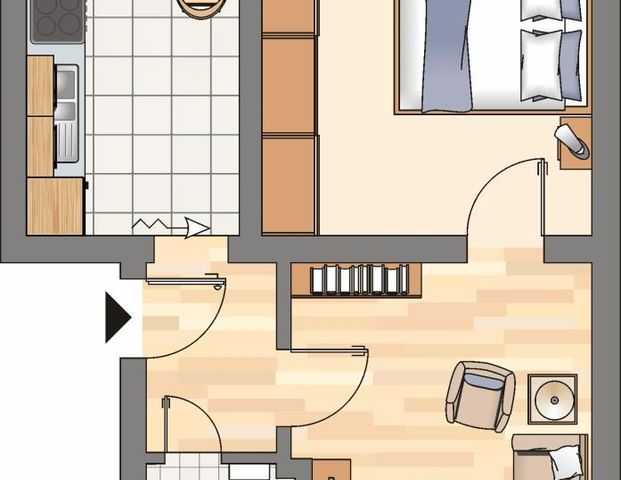 2 Zimmer Erdgeschosswohnung in Bochum Riemke für Dezember 2025 verfügbar - Foto 1