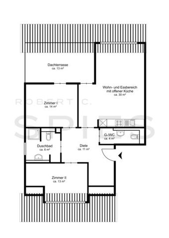 Traumhafte 3-Zimmer-Wohnung mit Dachterrasse - Foto 4