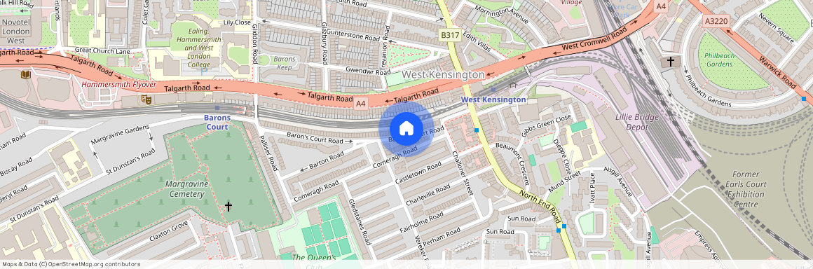 Barons Court Road, Barons Court, London, W14