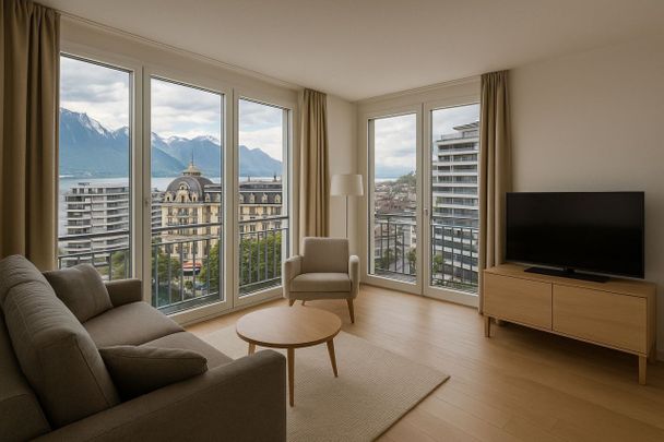 Furnished 3.5p duplex with partial view of the lake - Foto 1