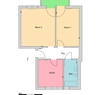 440-22 – Siebenmorgenweg 48, Bonn-Beuel, 2 Zimmer, 61,63 m² – Nettomiete: 391,97 € mit WBS - Foto 1