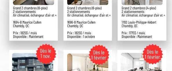 Appartements à louer Chambly - Photo 1