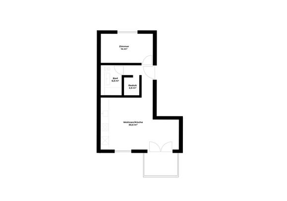2 Zimmer, 61 m², EG - Photo 1
