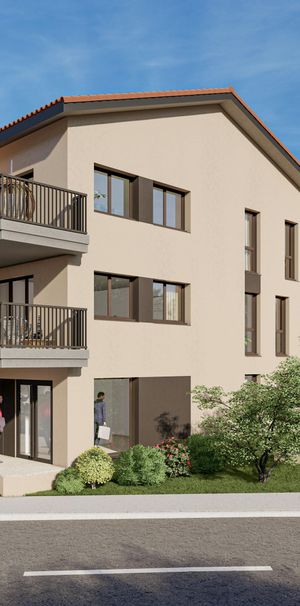 Miribel : Immeuble neuf T2 avec cuisine aménagée et garage double - Photo 1