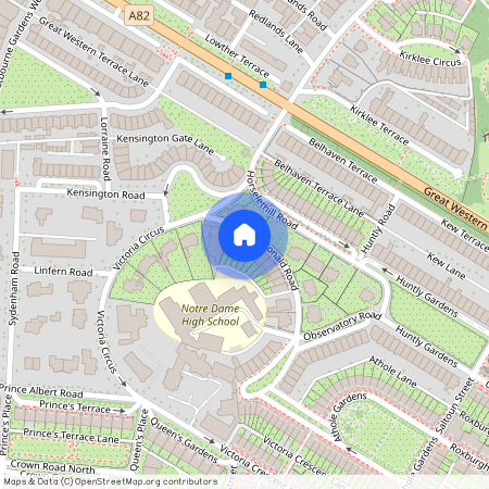 Flat upper ground right 21 Dundonald road, G12